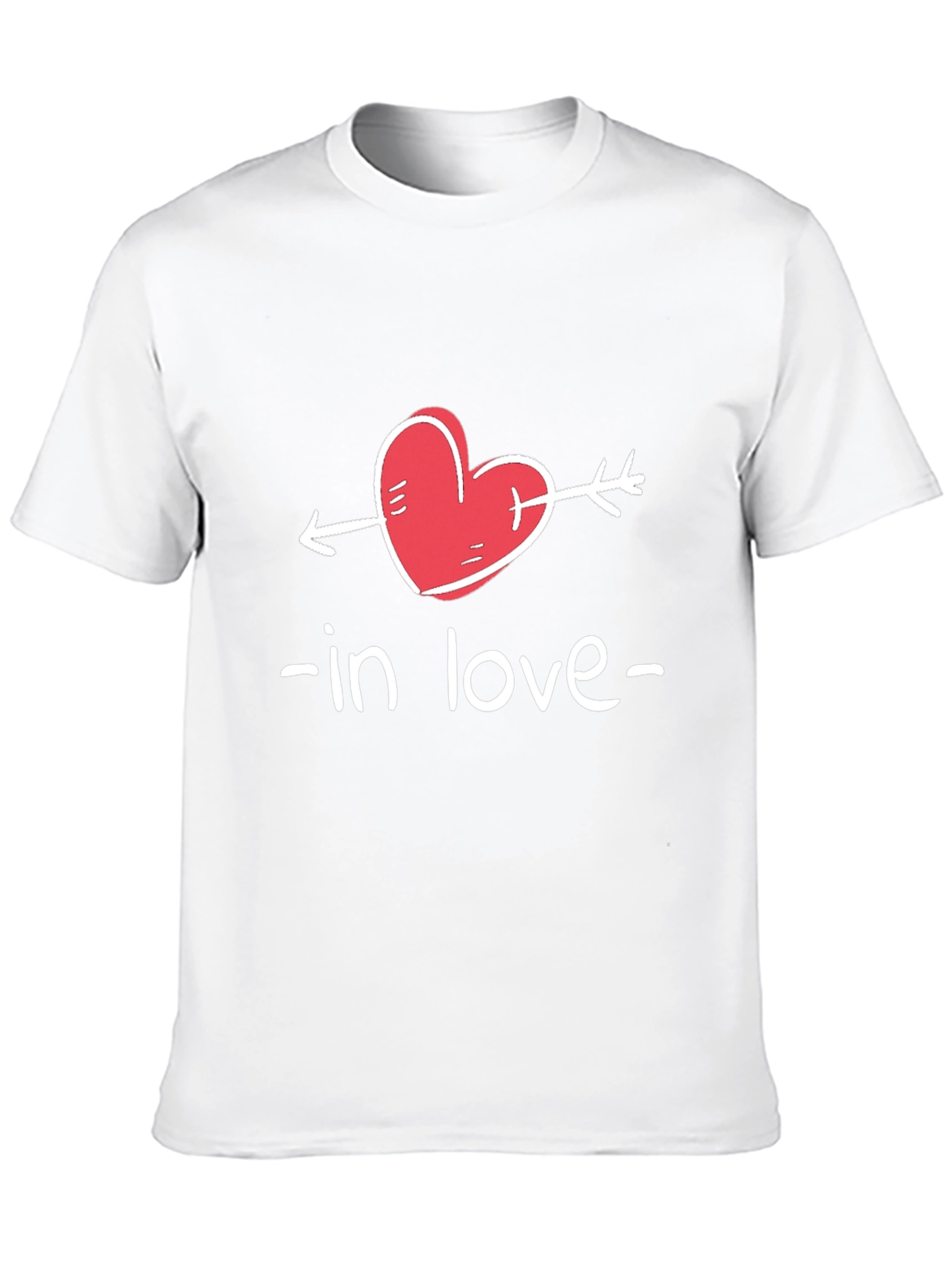 In Love Heart Arrow Graphic Tee - Black