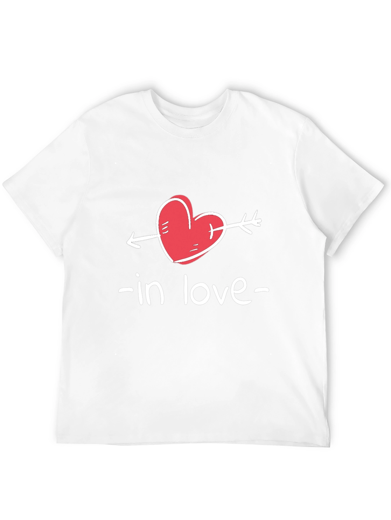 In Love Heart Arrow Graphic Tee - Black