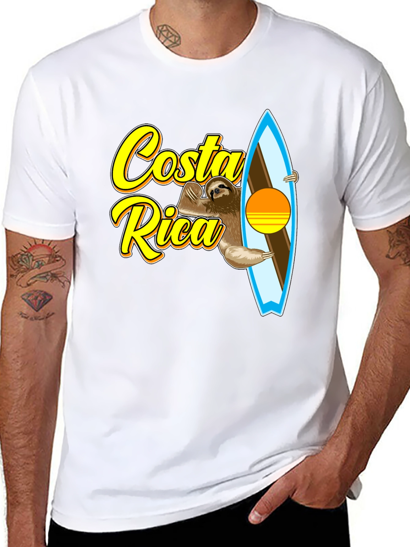Costa Rica Sloth Surfing T-Shirt