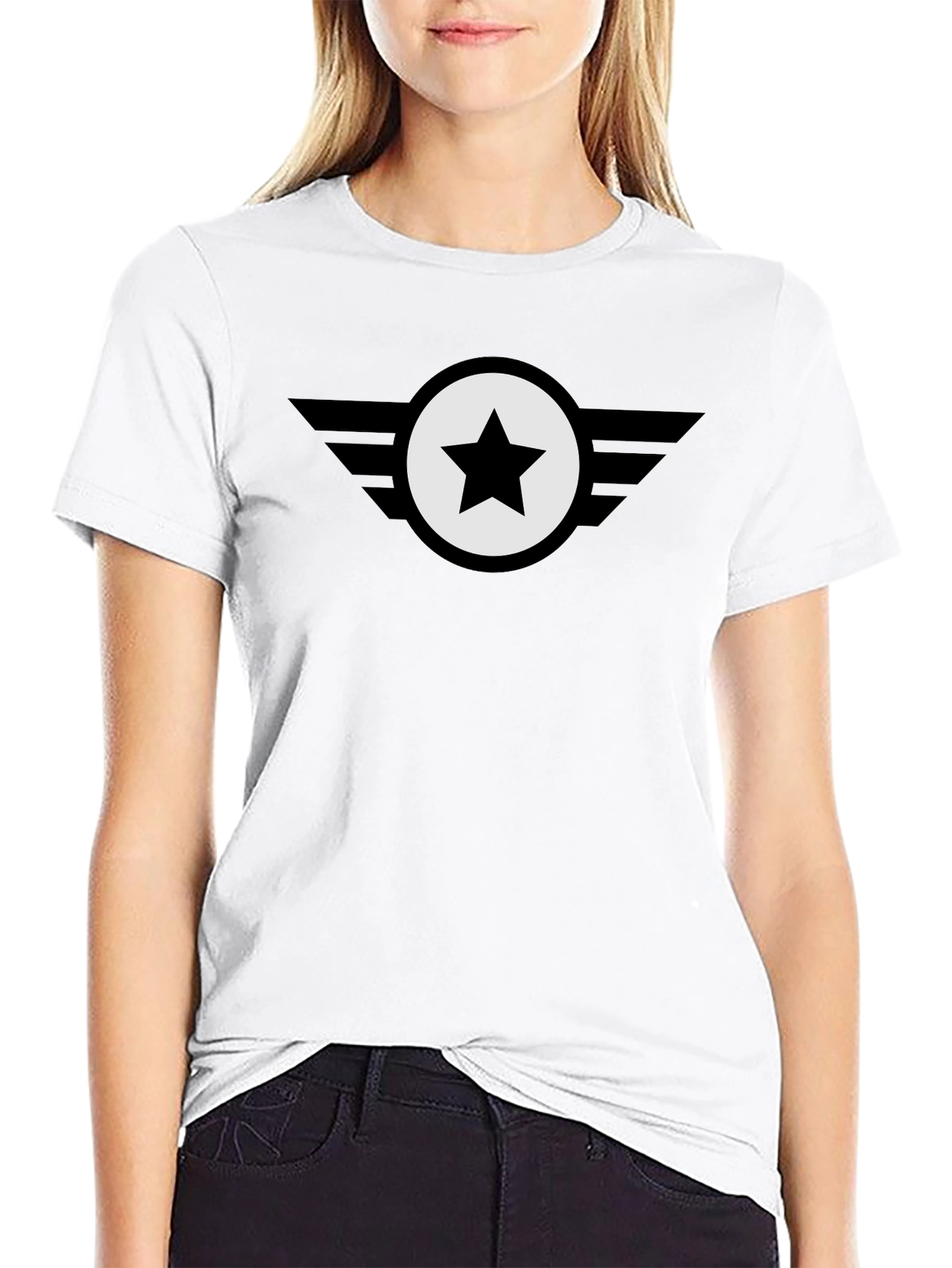 Black Star Emblem Tee - Classic Cool