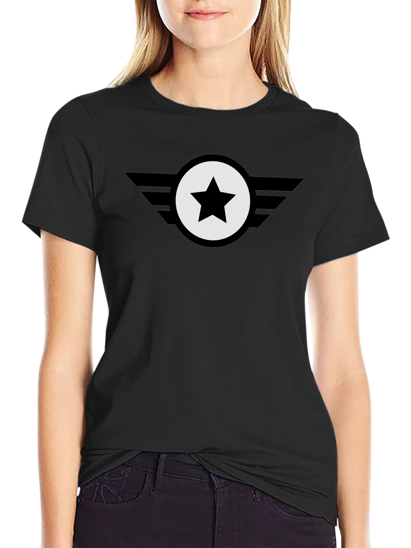 Black Star Emblem Tee - Classic Cool