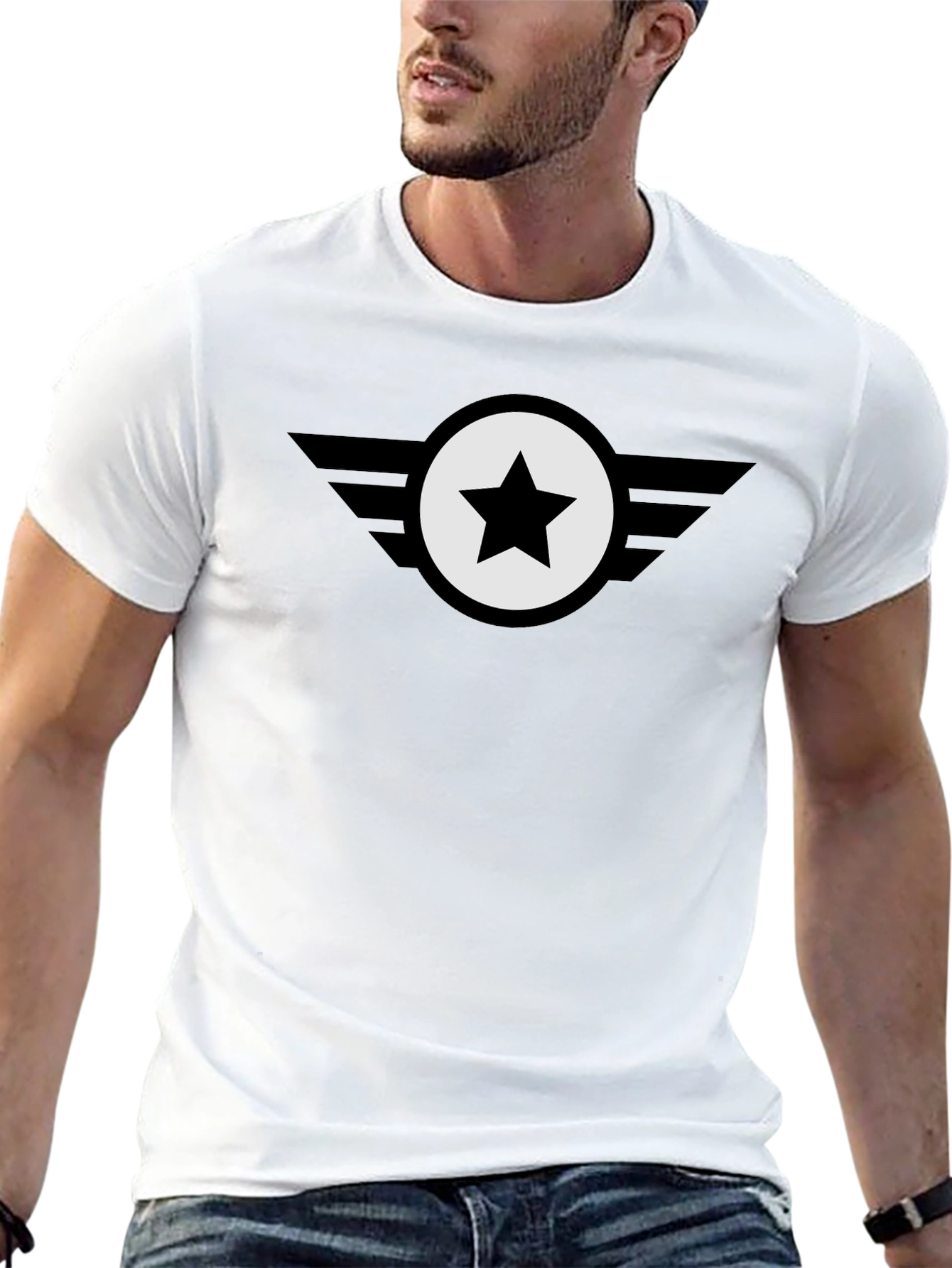 Black Star Emblem Tee - Classic Cool