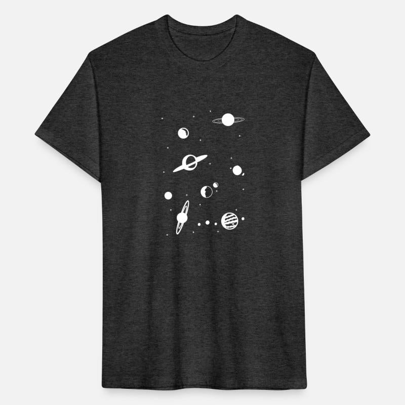 Planets in white