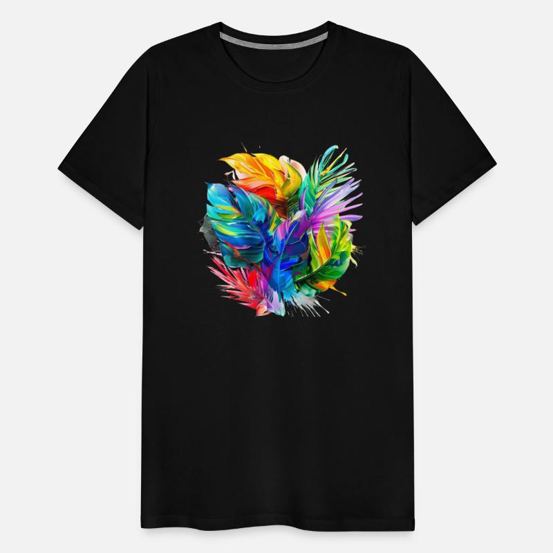 Plant Color Explosion: Vibrant Feather Artistry