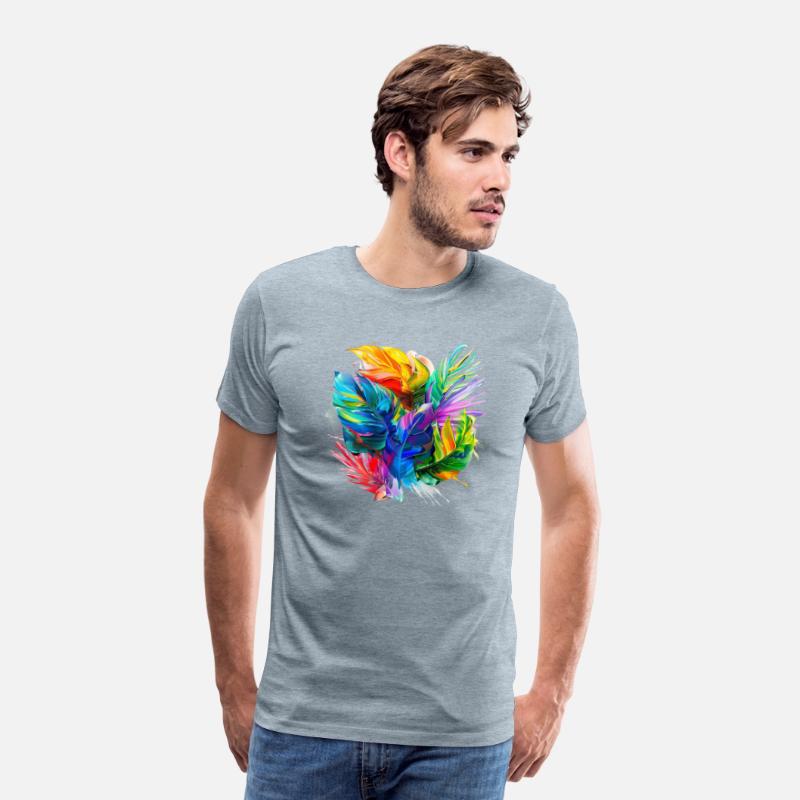 Plant Color Explosion: Vibrant Feather Artistry