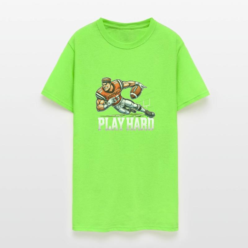 Play Hard Football Player Illustration