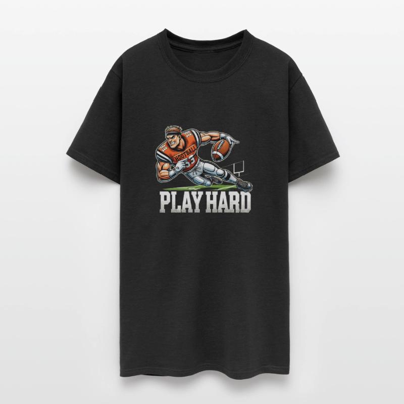 Play Hard Football Player Illustration