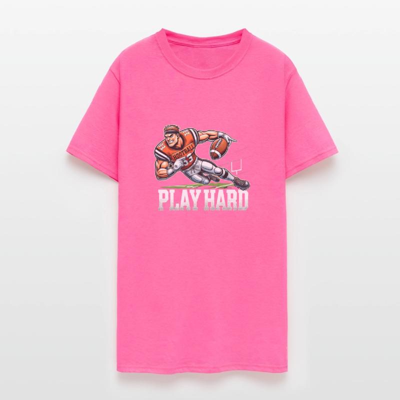 Play Hard Football Player Illustration