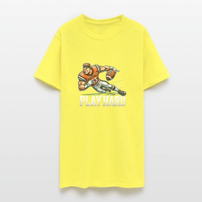 Play Hard Football Player Illustration