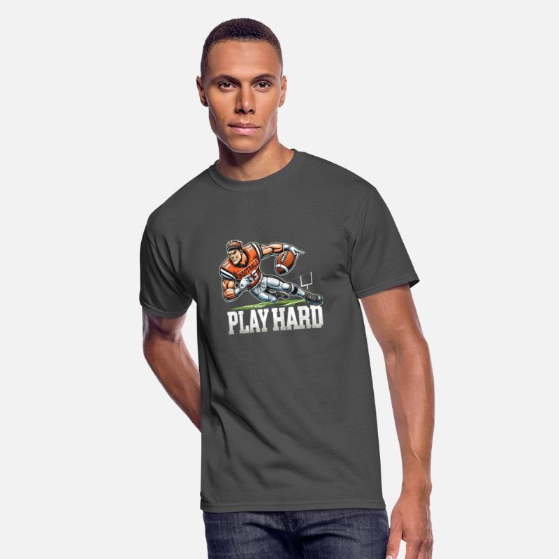 Play Hard Football Player Illustration