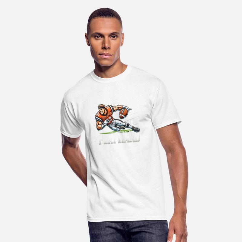 Play Hard Football Player Illustration