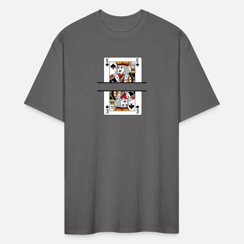 Playing card spades king with banner space
