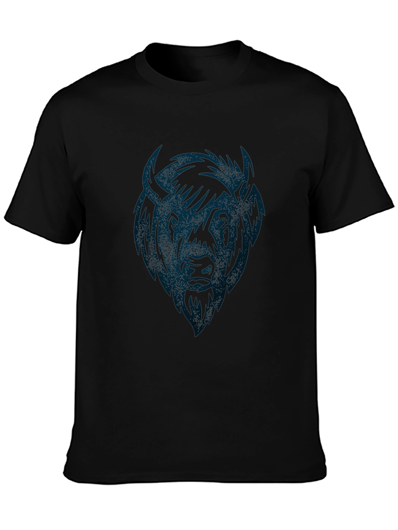 Cool Buffalo Graphic Tee - Soft Black Cotton