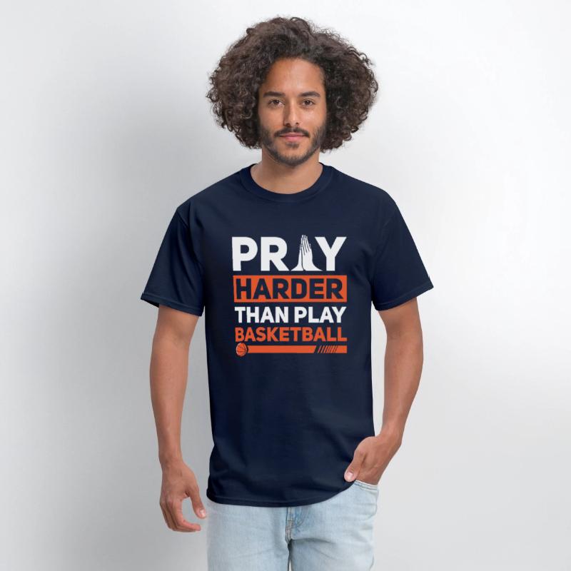 Pray Harder Than Play Basketball Sports Christian