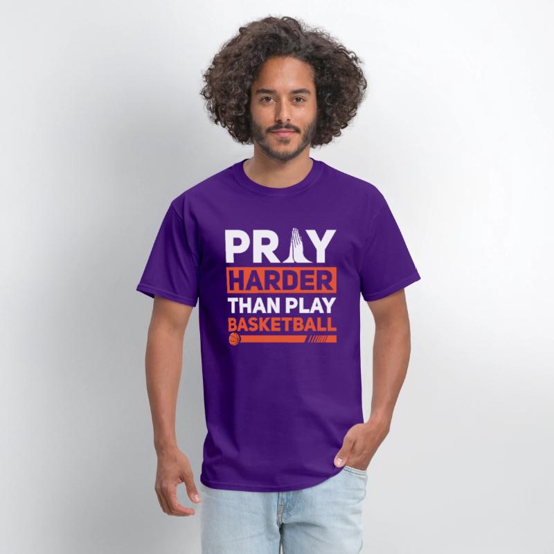 Pray Harder Than Play Basketball Sports Christian