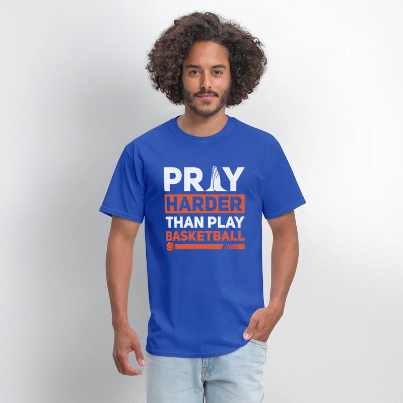 Pray Harder Than Play Basketball Sports Christian