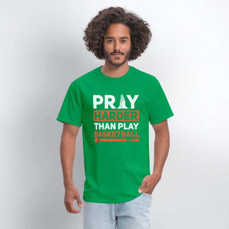 Pray Harder Than Play Basketball Sports Christian