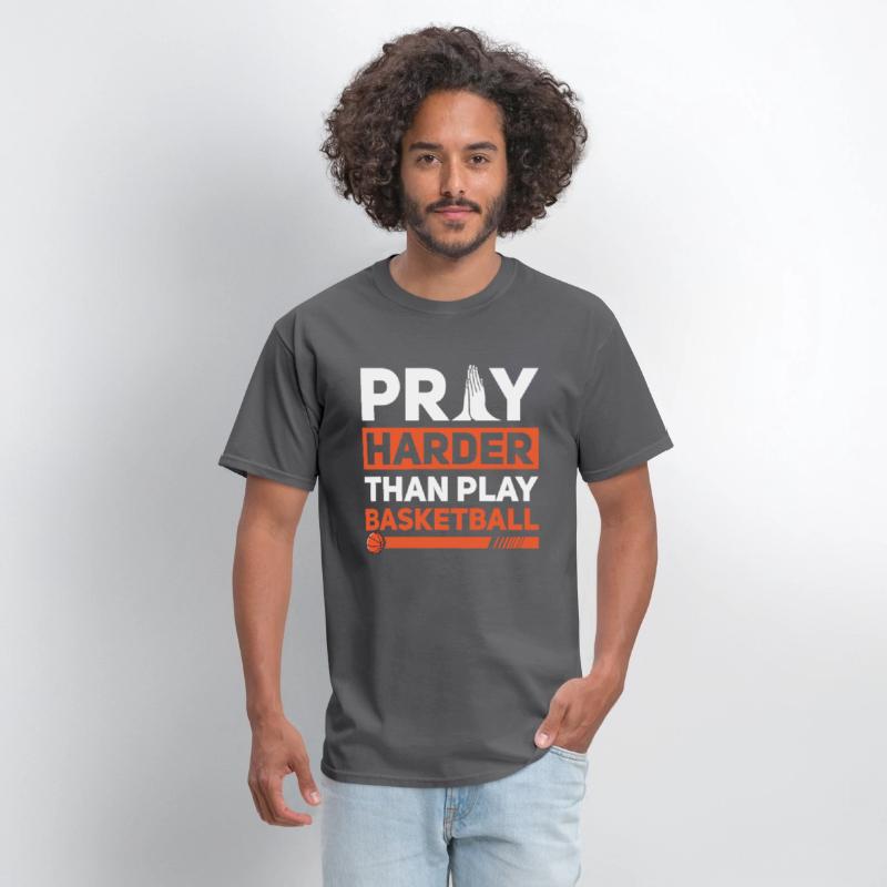 Pray Harder Than Play Basketball Sports Christian