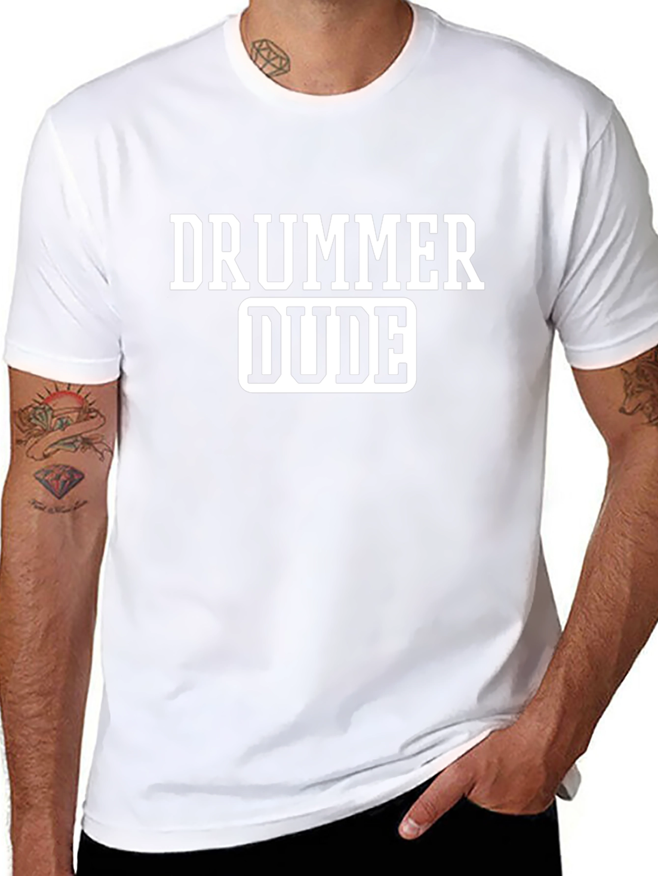 Drummer Dude Black T-Shirt