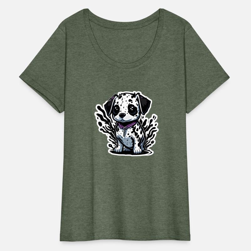 Purple Pup Parade: The Cute Dalmatian with a Pop o