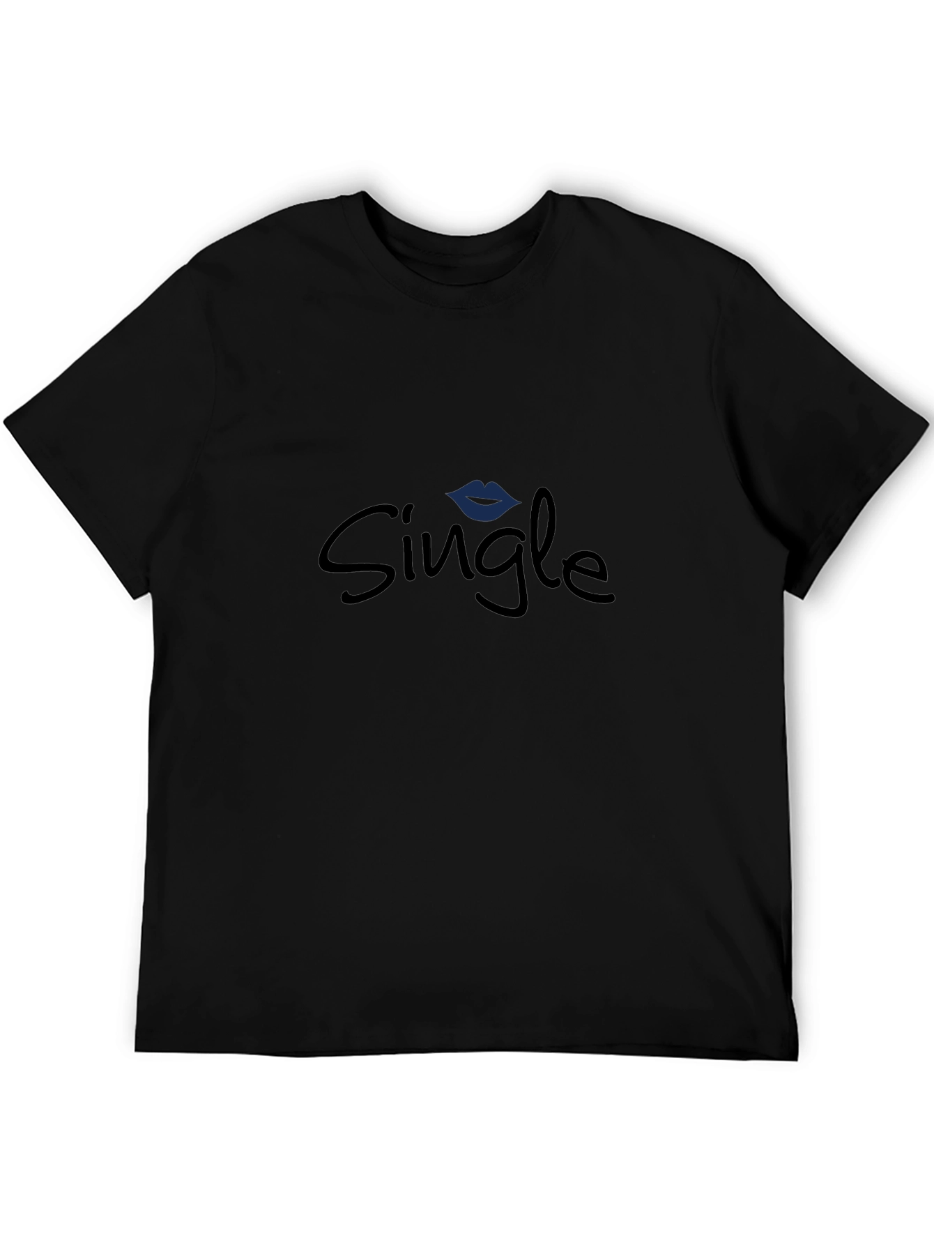 Single Lips Graphic Black Tee