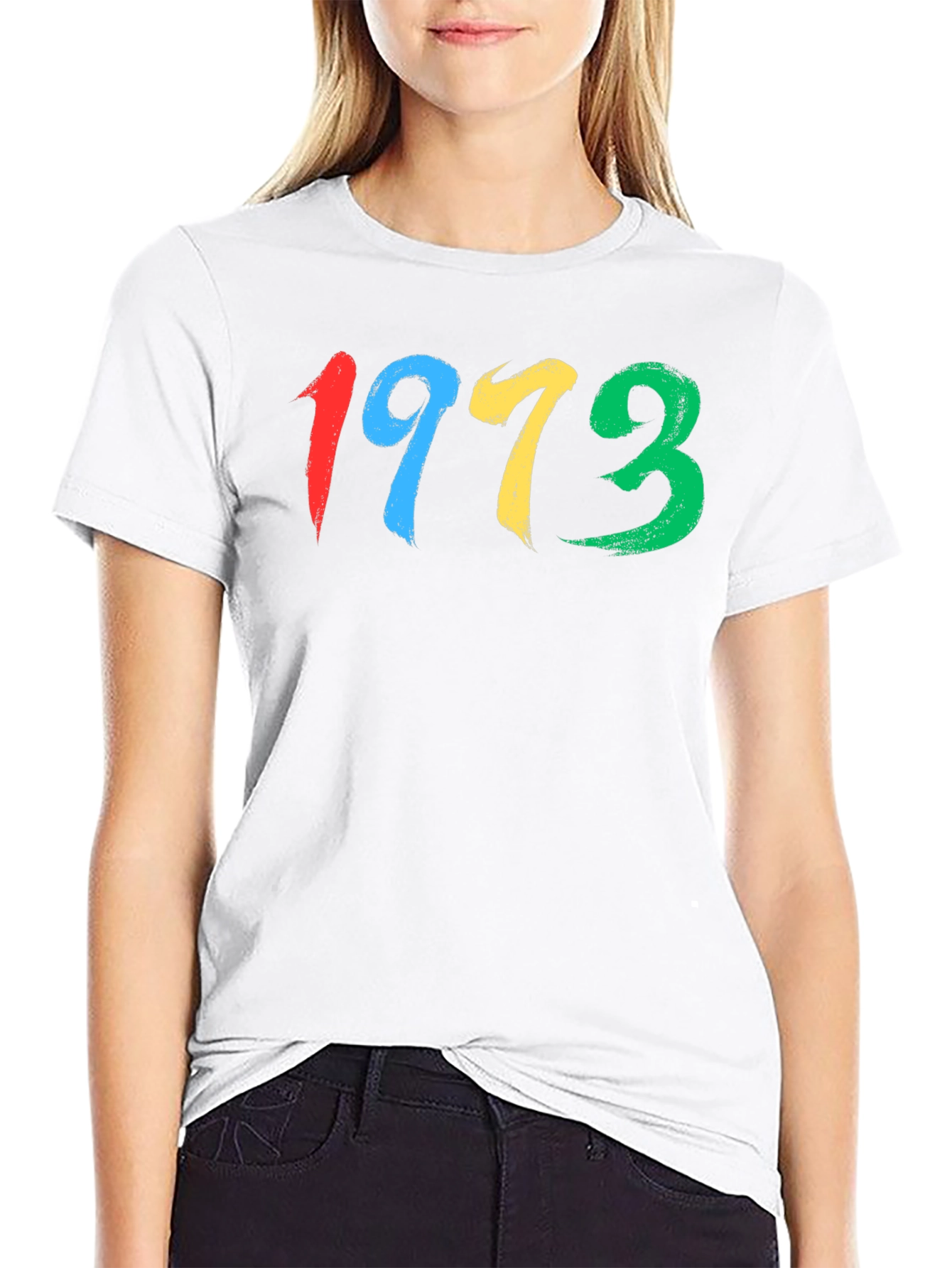 1973 Brush Stroke Graphic Tee - Retro Cool