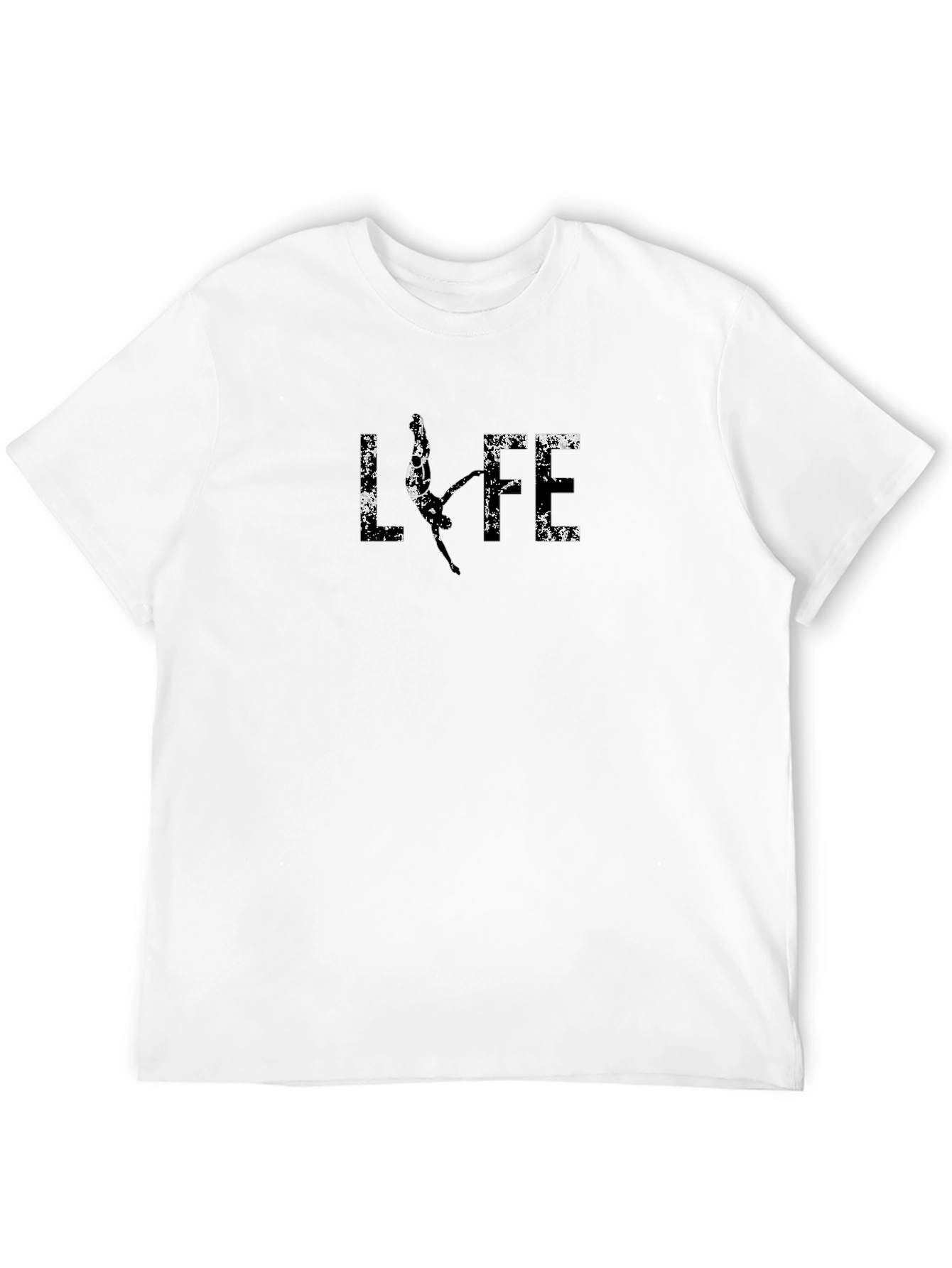 Grunge LIFE Graphic Tee - Black Casual Shirt