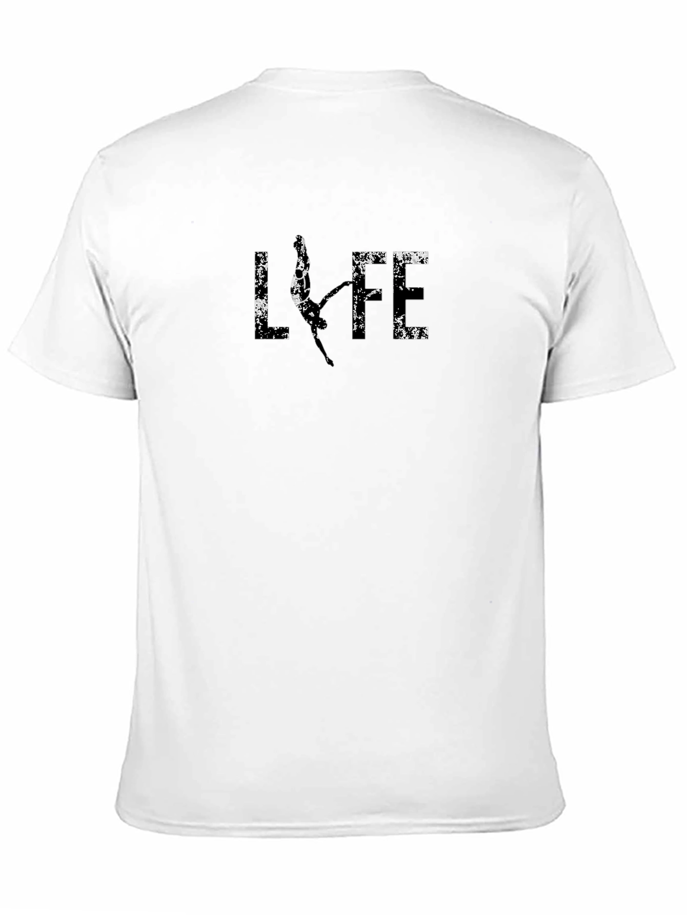 Grunge LIFE Graphic Tee - Black Casual Shirt
