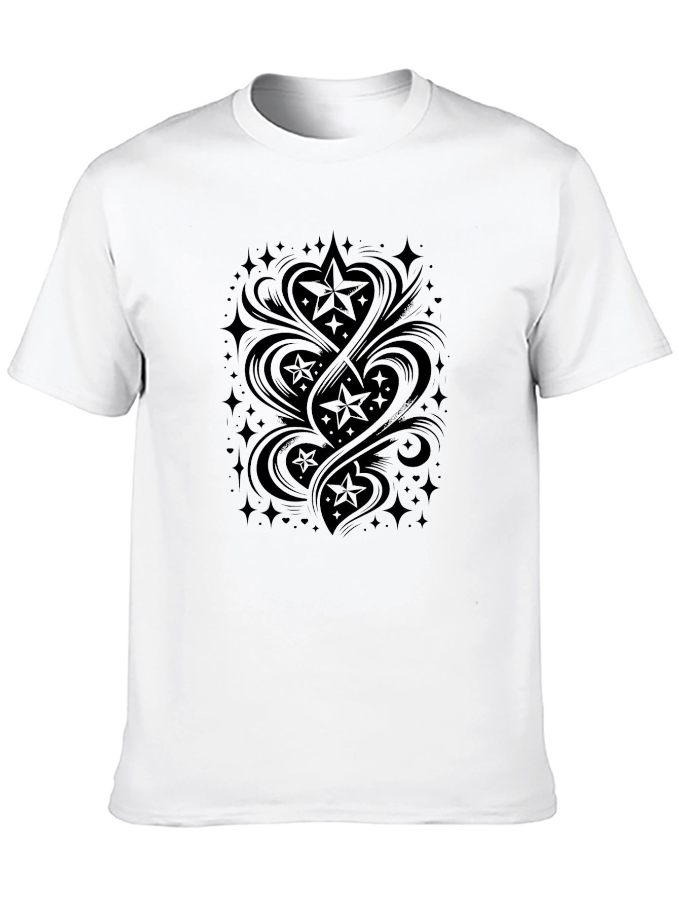 Stylish Black Star Graphic Tee - Modern Streetwear