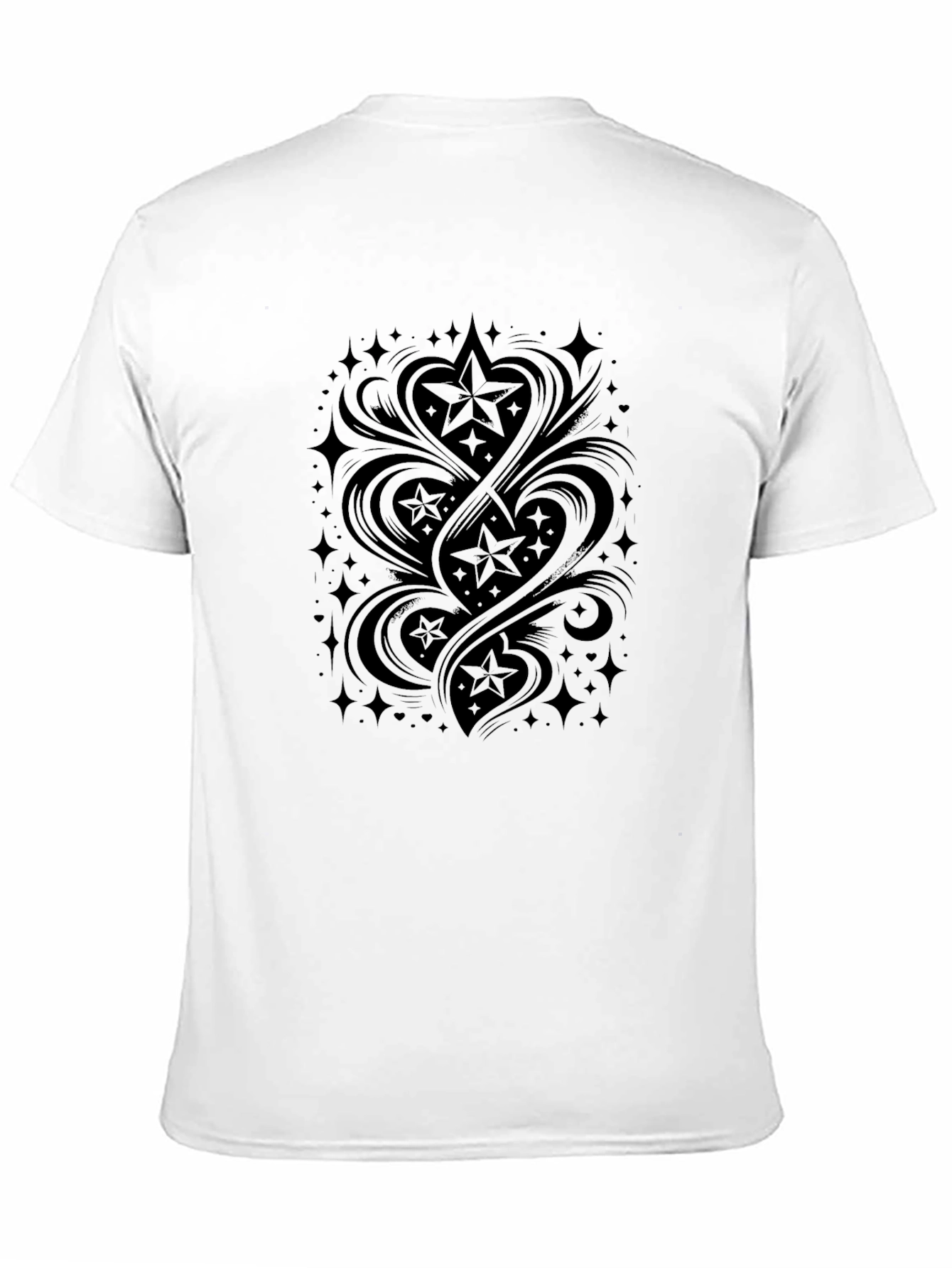 Stylish Black Star Graphic Tee - Modern Streetwear