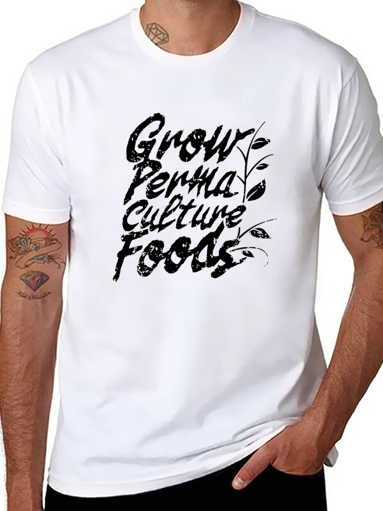 Grow Permaculture Foods Black T-Shirt