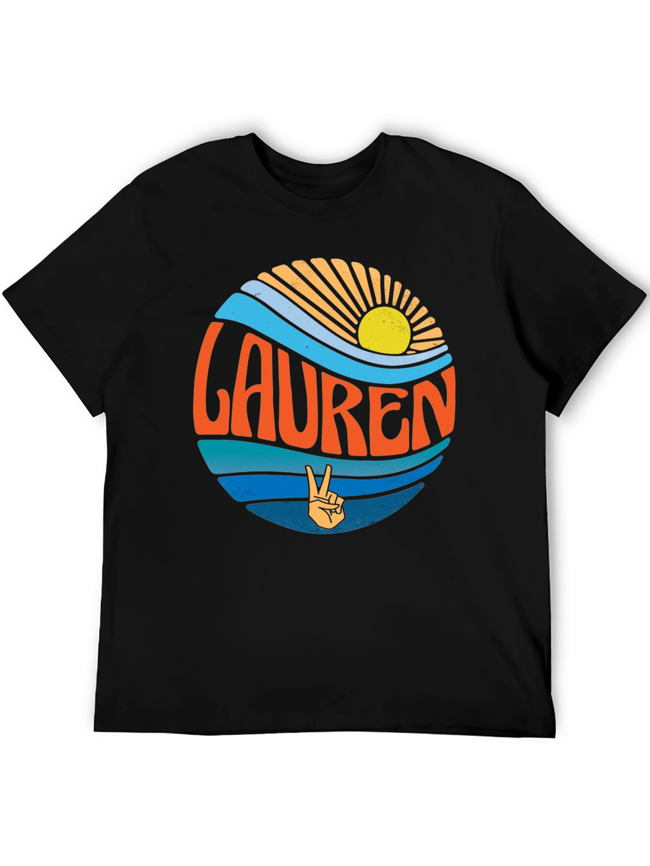 Lauren Retro Beach T-Shirt - Peace Sign