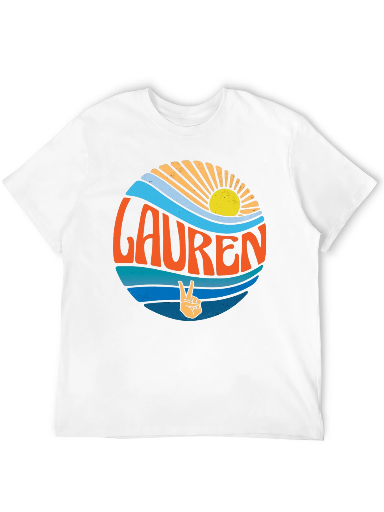 Lauren Retro Beach T-Shirt - Peace Sign