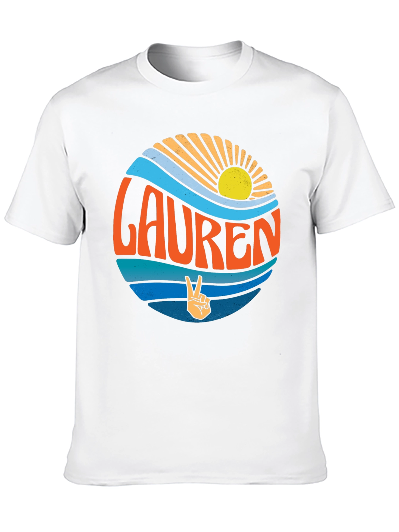 Lauren Retro Beach T-Shirt - Peace Sign