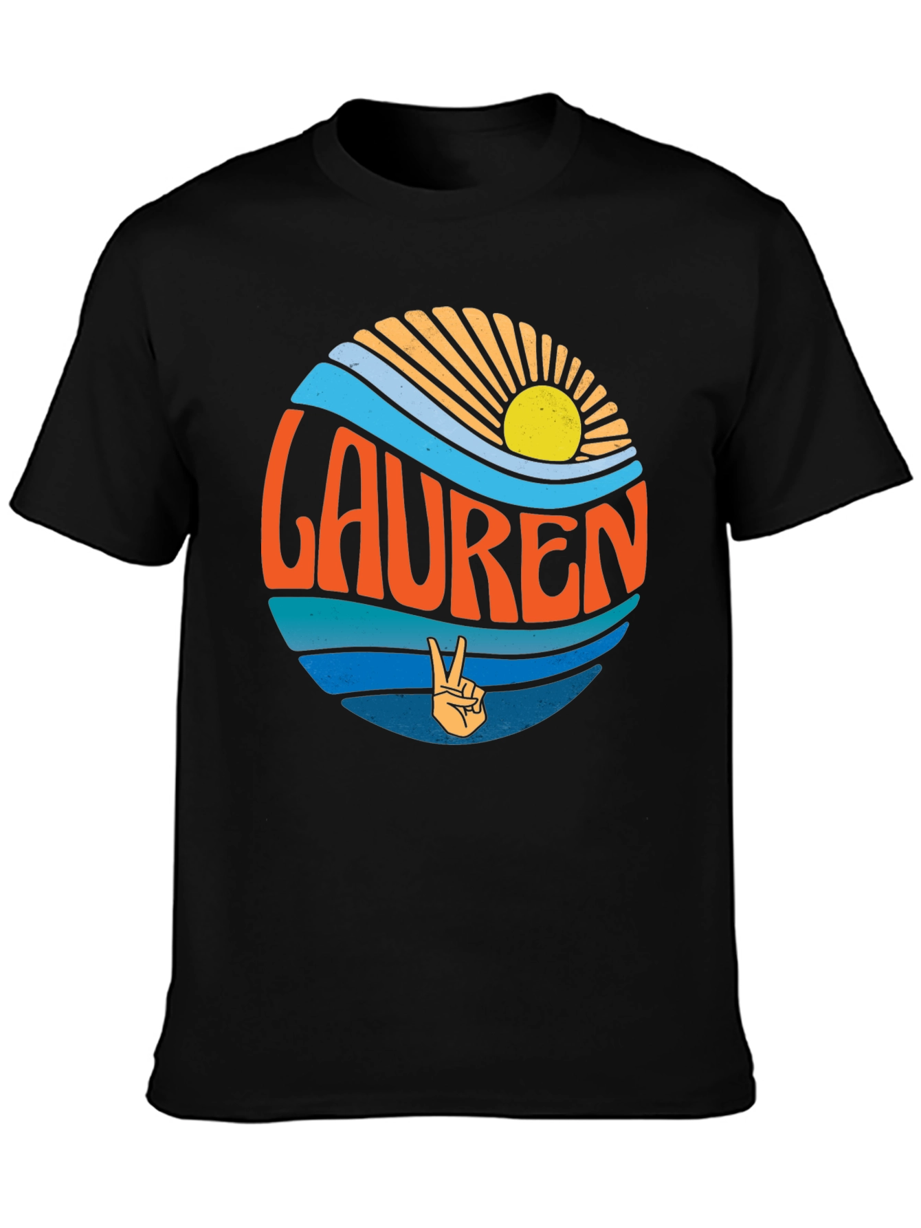 Lauren Retro Beach T-Shirt - Peace Sign