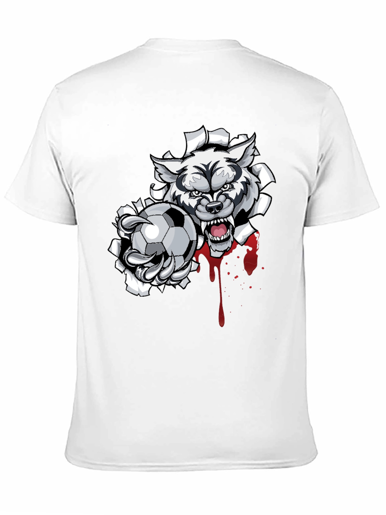 Wolf Soccer T-Shirt - Fierce Graphic Tee