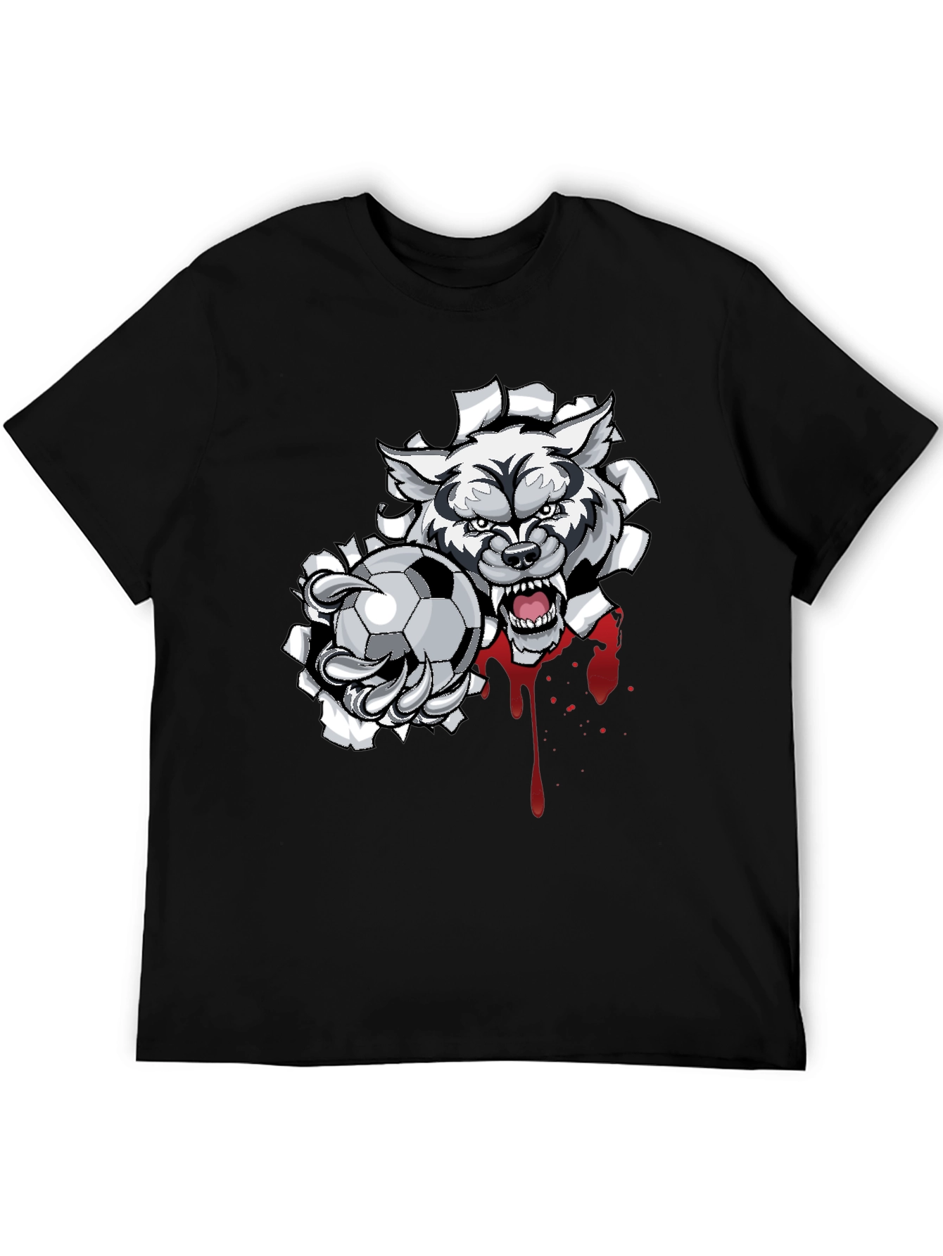 Wolf Soccer T-Shirt - Fierce Graphic Tee