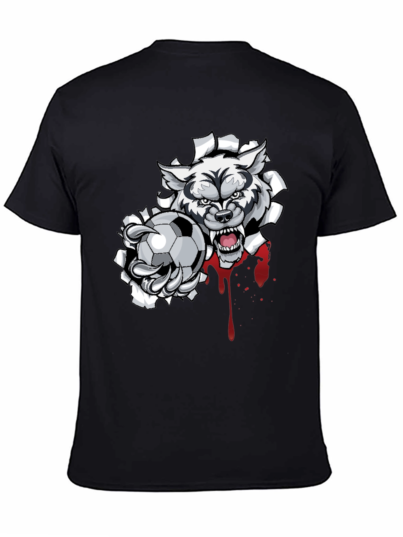 Wolf Soccer T-Shirt - Fierce Graphic Tee
