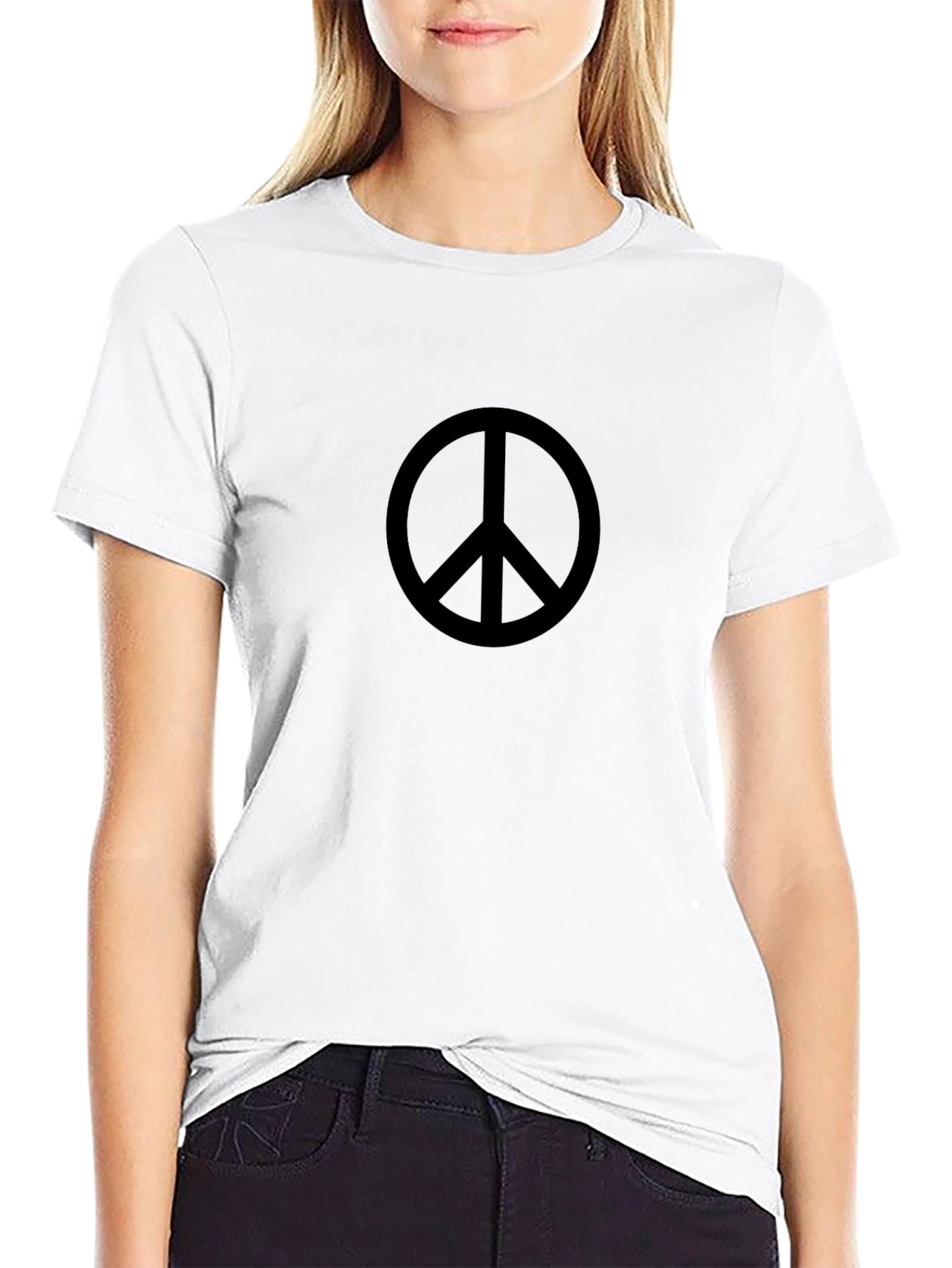 Peace Sign Black T-Shirt - Mens Classic Tee