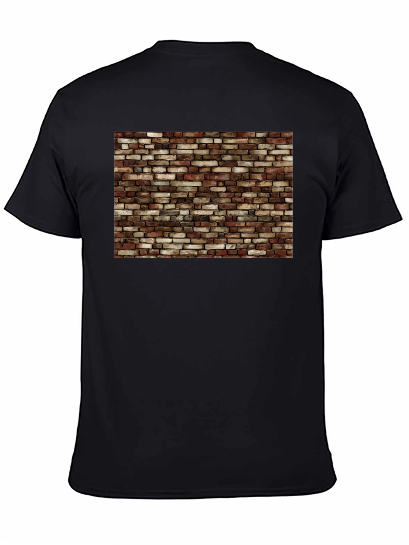 Brick Wall Graphic Black T-Shirt