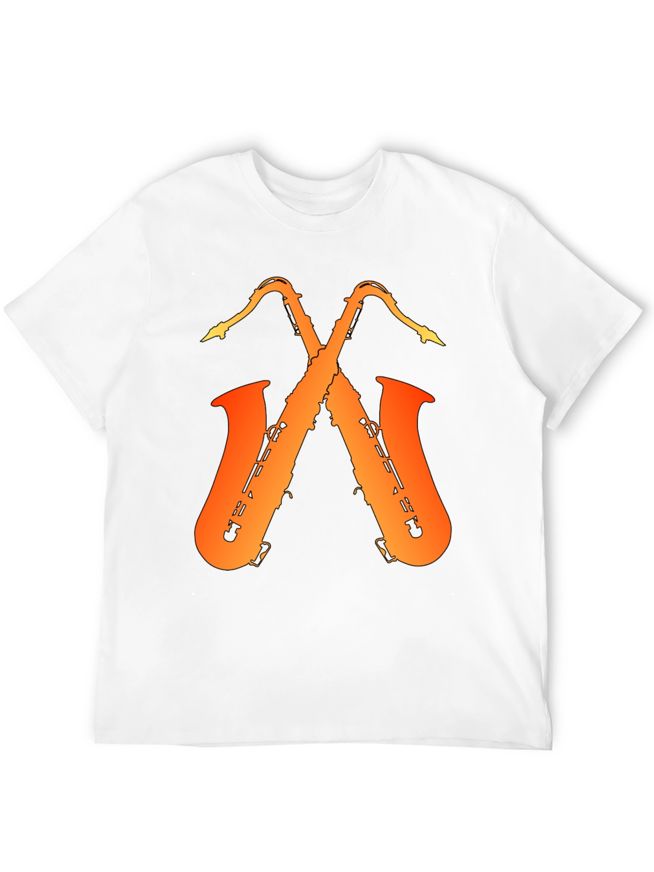 Saxophone Music Graphic Tee - Black