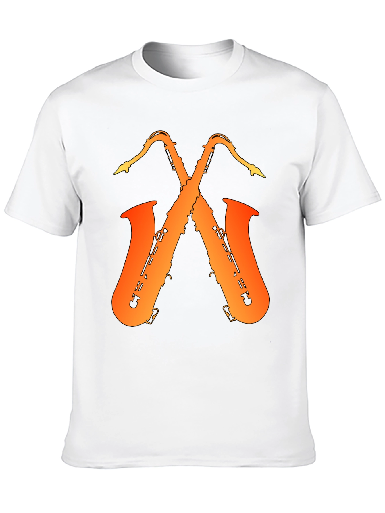 Saxophone Music Graphic Tee - Black