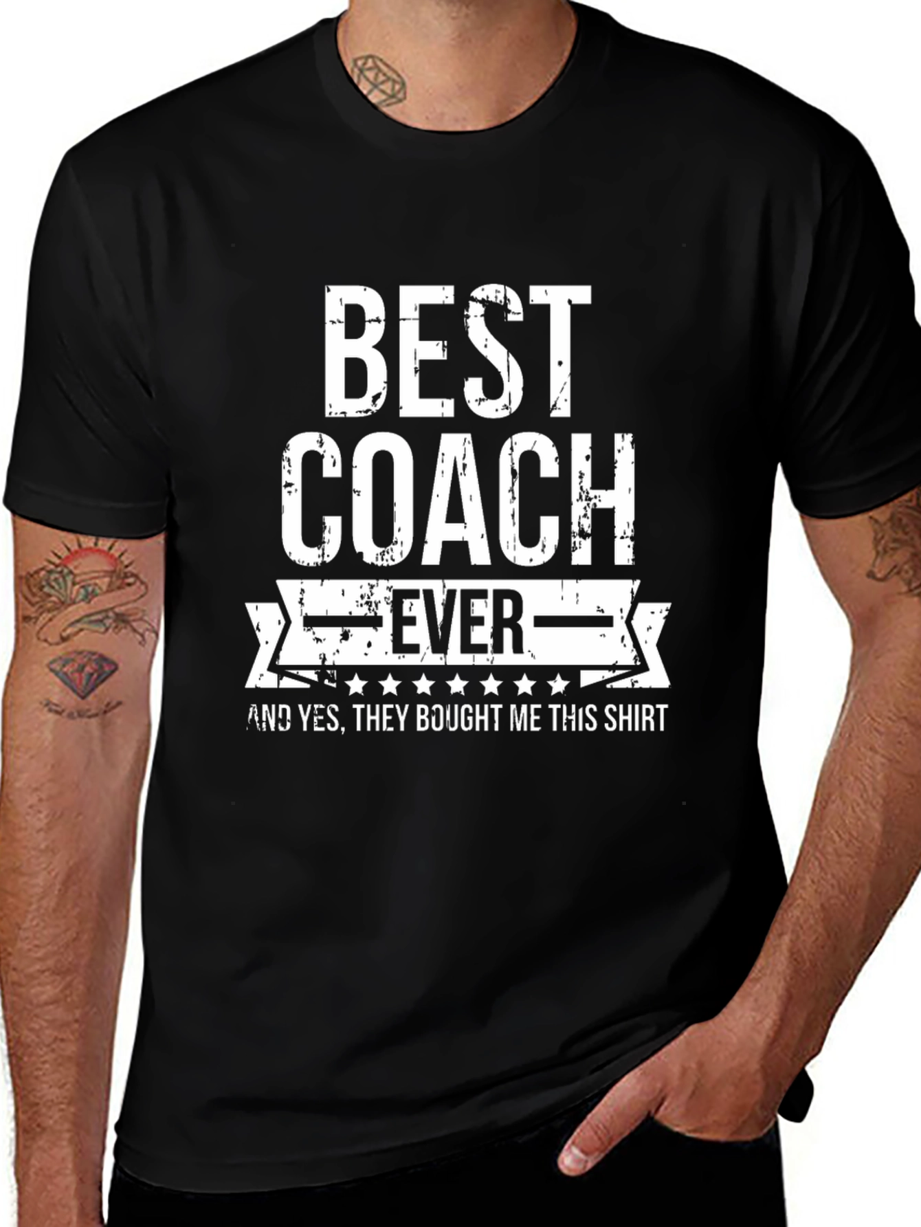 Best Coach Ever Graphic Tee - Funny Gift