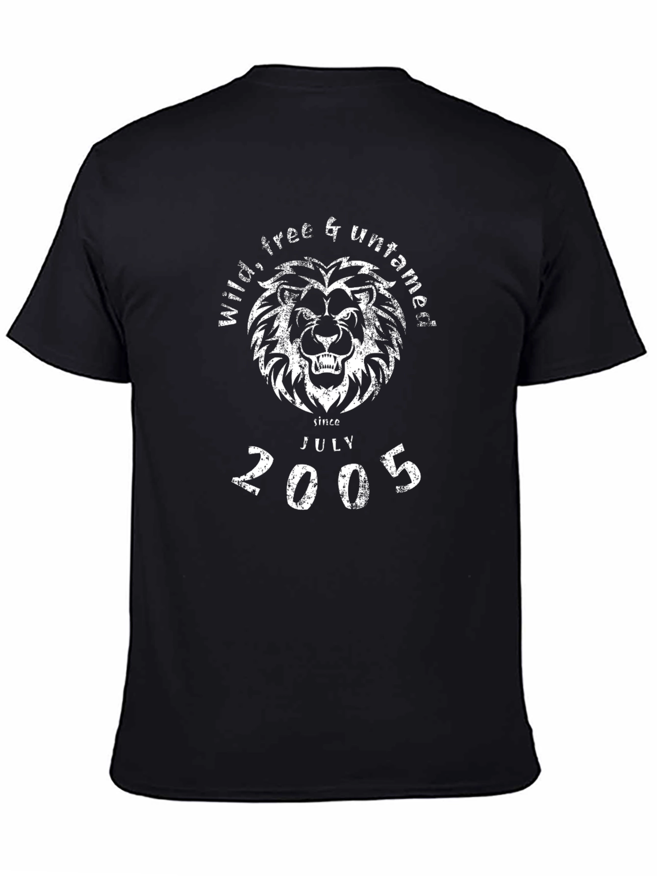 Wild Free & Untamed Black Lion Graphic T-Shirt