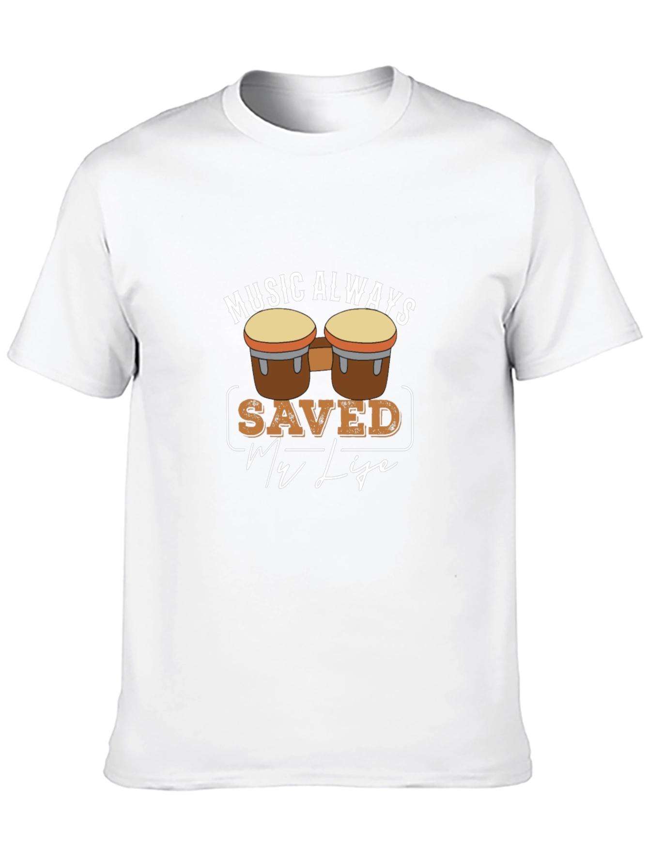 Music Saved My Life Drum Graphic T-Shirt