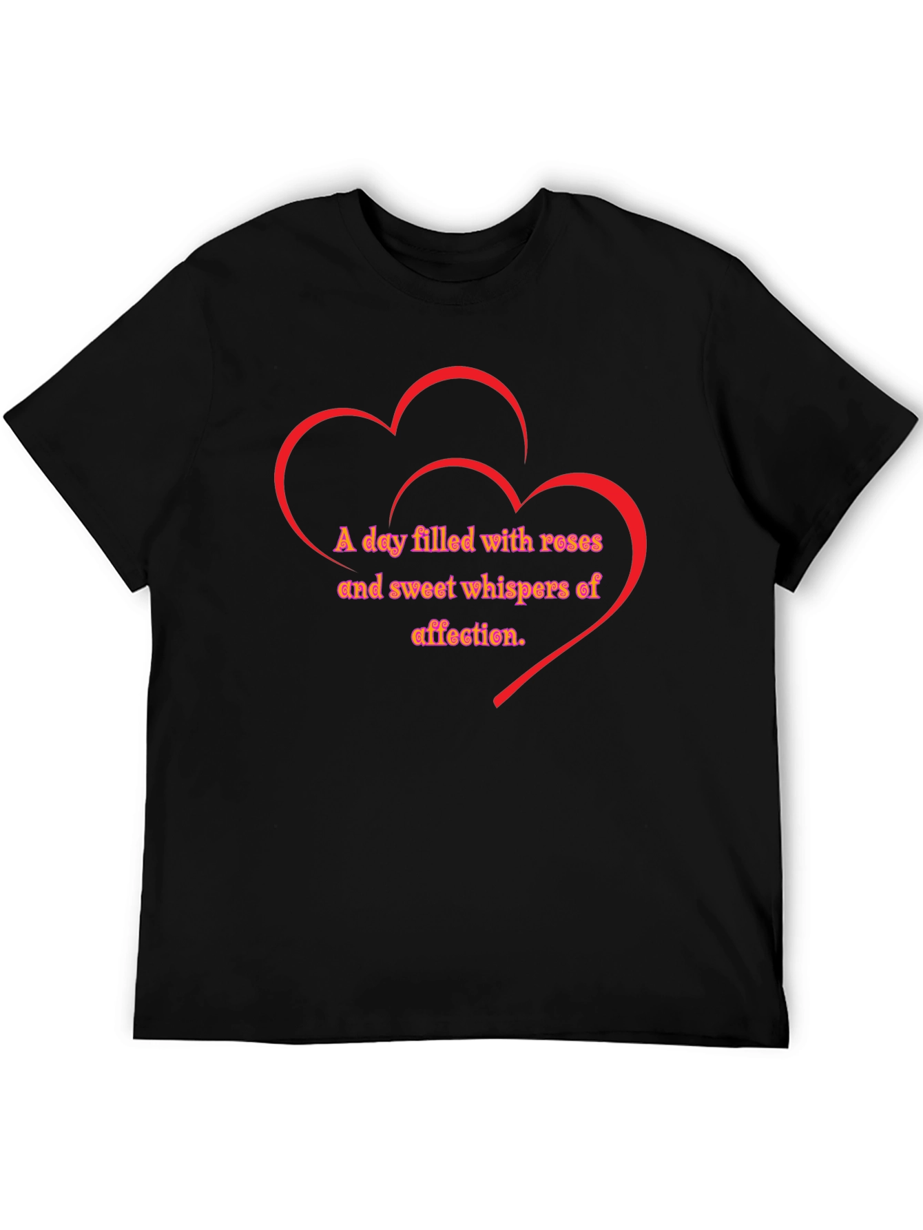 Romantic Heart T-Shirt - Roses & Sweet Whispers