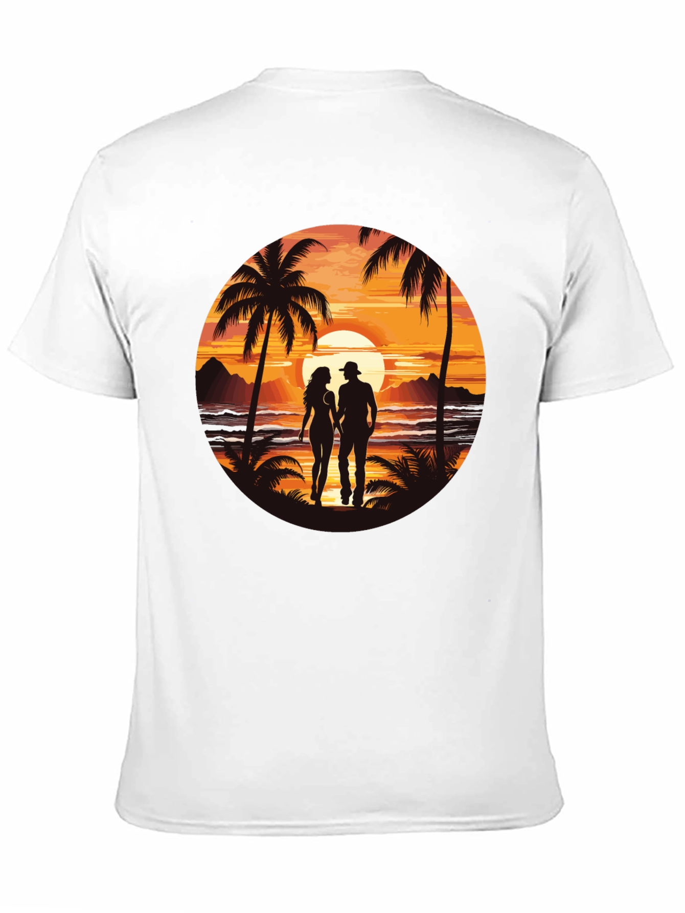 Sunset Beach Couple Graphic Tee