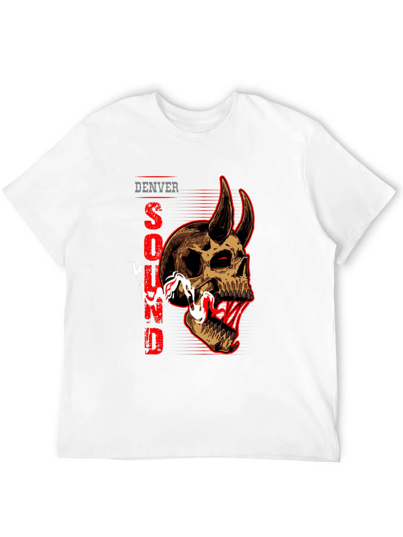 Denver Sound Skull Graphic Tee - Mens Black T-Shirt