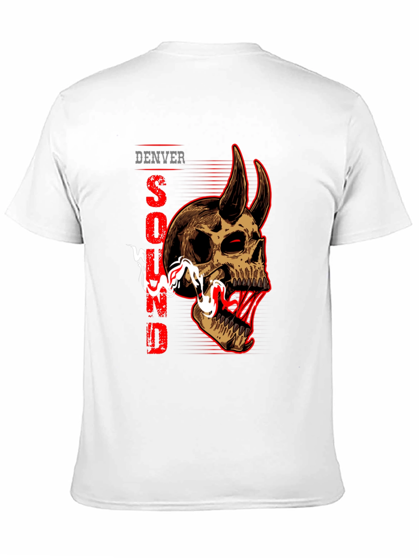 Denver Sound Skull Graphic Tee - Mens Black T-Shirt