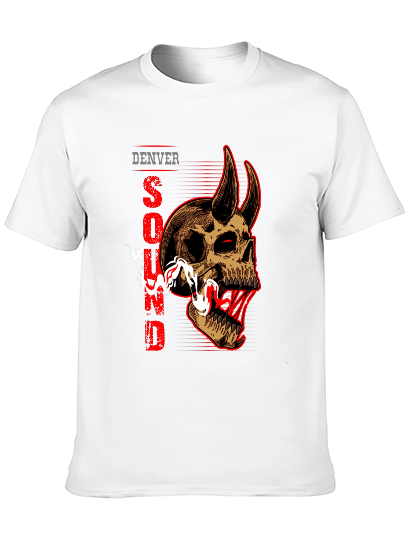 Denver Sound Skull Graphic Tee - Mens Black T-Shirt